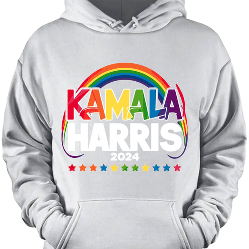 Rainbow Kamala Harris Shirt | Kamala Harris 2024 Shirt | Democrat Shirt Dark T1450 - KH2