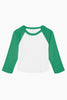 Women's Raglan Baseball Crop Tee