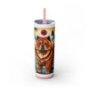 Skinny Tumbler with Straw – 20 oz Stainless Steel Cup