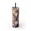 Skinny Tumbler with Straw – 20 oz Stainless Steel Cup