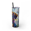 Skinny Tumbler with Straw – 20 oz Stainless Steel Cup