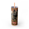 Skinny Tumbler with Straw – 20 oz Stainless Steel Cup