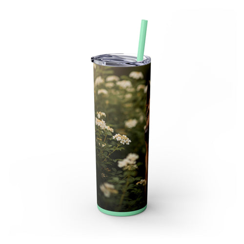 Skinny Tumbler with Straw – 20 oz Stainless Steel Cup