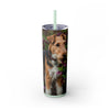 Skinny Tumbler with Straw – 20 oz Stainless Steel Cup