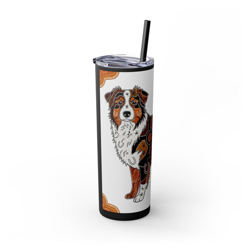 Skinny Tumbler with Straw – 20 oz Stainless Steel Cup