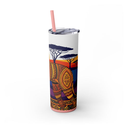 Skinny Tumbler with Straw – 20 oz Stainless Steel Cup