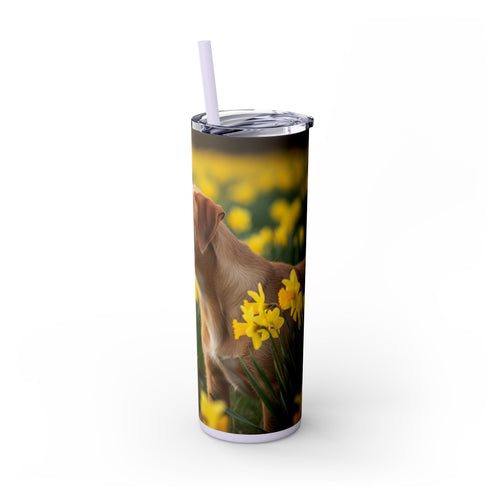 Skinny Tumbler with Straw – 20 oz Stainless Steel Cup