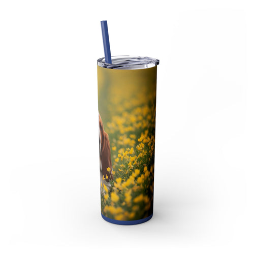 Skinny Tumbler with Straw – 20 oz Stainless Steel Cup