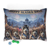 Happy Alaska Day Alaskan Malamutes Pet Bed