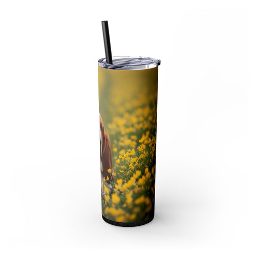 Skinny Tumbler with Straw – 20 oz Stainless Steel Cup