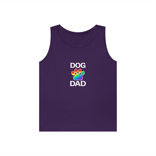 Pride Dog Dad Unisex Heavy Cotton Tank Top (9 Colors)