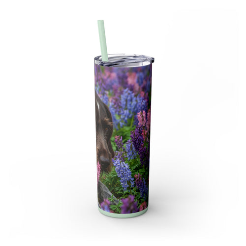Skinny Tumbler with Straw – 20 oz Stainless Steel Cup