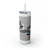 Skinny Tumbler with Straw – 20 oz Stainless Steel Cup