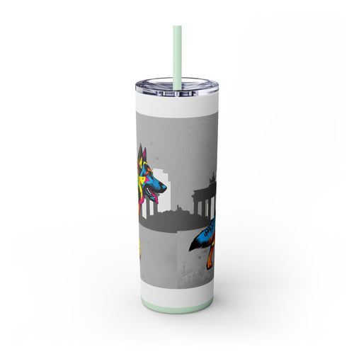 Skinny Tumbler with Straw – 20 oz Stainless Steel Cup