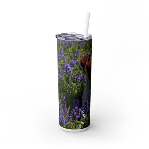 Skinny Tumbler with Straw – 20 oz Stainless Steel Cup