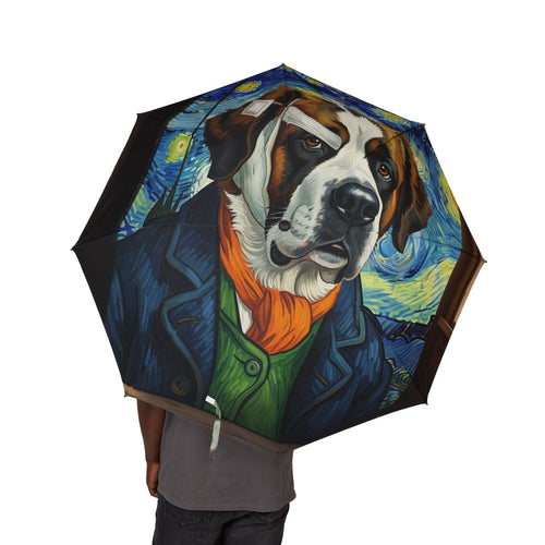 48 Semi-Automatic Umbrella – Windproof Large Travel Rain Umbrella