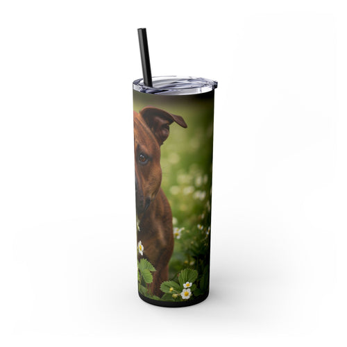 Skinny Tumbler with Straw – 20 oz Stainless Steel Cup