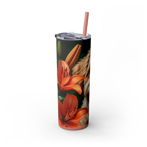 Skinny Tumbler with Straw – 20 oz Stainless Steel Cup