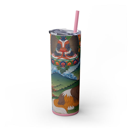 Skinny Tumbler with Straw – 20 oz Stainless Steel Cup