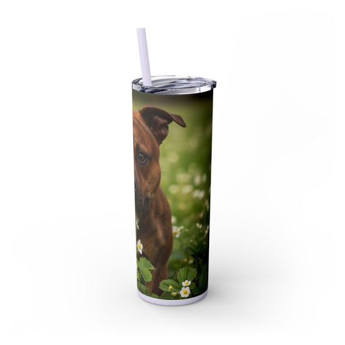 Skinny Tumbler with Straw – 20 oz Stainless Steel Cup