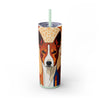 Skinny Tumbler with Straw – 20 oz Stainless Steel Cup