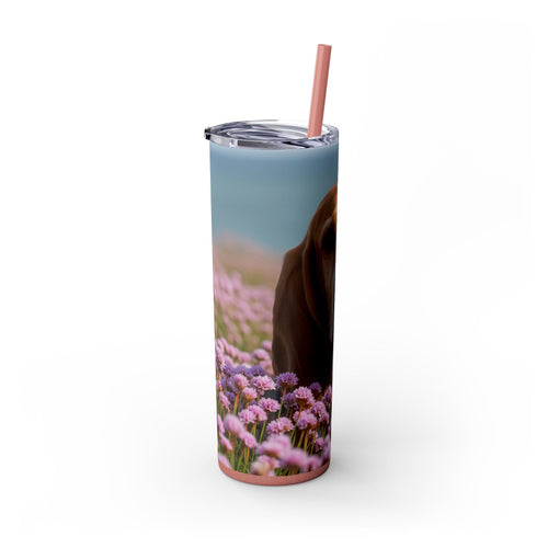 Skinny Tumbler with Straw – 20 oz Stainless Steel Cup