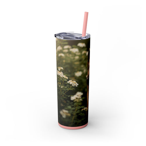 Skinny Tumbler with Straw – 20 oz Stainless Steel Cup