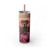 Skinny Tumbler with Straw – 20 oz Stainless Steel Cup