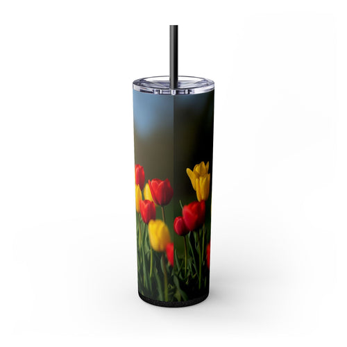Skinny Tumbler with Straw – 20 oz Stainless Steel Cup