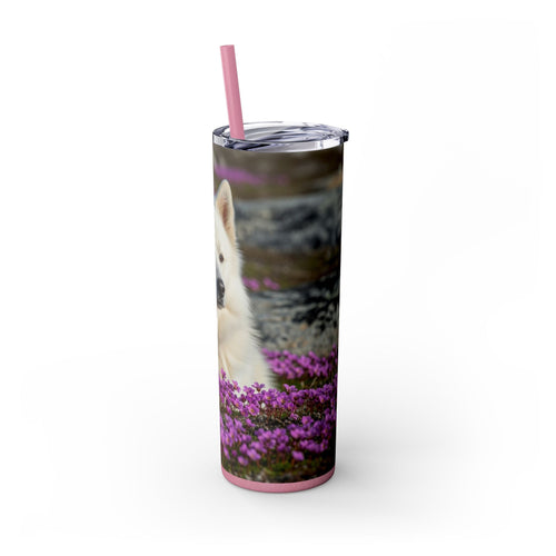 Skinny Tumbler with Straw – 20 oz Stainless Steel Cup