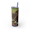 Skinny Tumbler with Straw – 20 oz Stainless Steel Cup