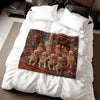 Golden Retrievers Holiday Portrait Blanket