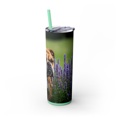 Skinny Tumbler with Straw – 20 oz Stainless Steel Cup