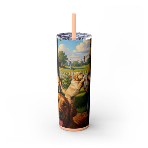 Skinny Tumbler with Straw – 20 oz Stainless Steel Cup