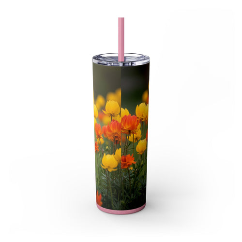 Skinny Tumbler with Straw – 20 oz Stainless Steel Cup