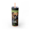 Skinny Tumbler with Straw – 20 oz Stainless Steel Cup