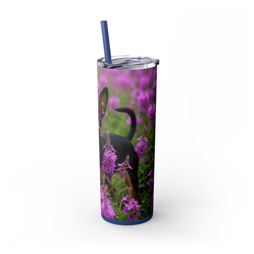 Skinny Tumbler with Straw – 20 oz Stainless Steel Cup