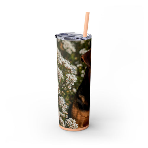 Skinny Tumbler with Straw – 20 oz Stainless Steel Cup