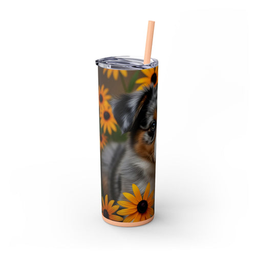 Skinny Tumbler with Straw – 20 oz Stainless Steel Cup