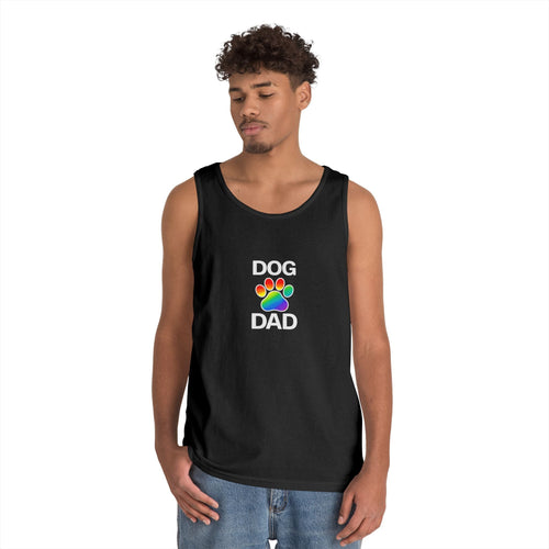 Pride Dog Dad Unisex Heavy Cotton Tank Top (9 Colors)