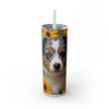 Skinny Tumbler with Straw – 20 oz Stainless Steel Cup