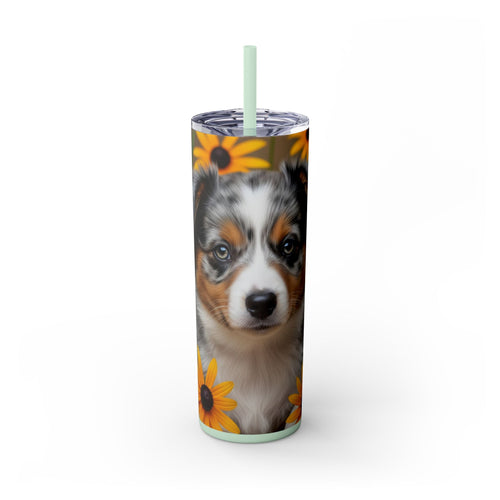 Skinny Tumbler with Straw – 20 oz Stainless Steel Cup