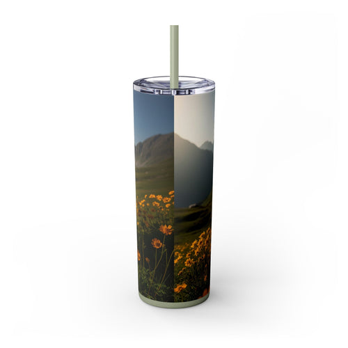 Skinny Tumbler with Straw – 20 oz Stainless Steel Cup