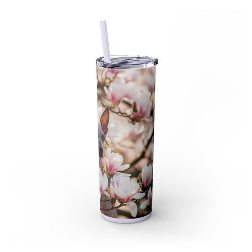 Skinny Tumbler with Straw – 20 oz Stainless Steel Cup