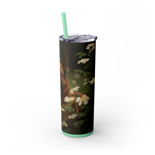 Skinny Tumbler with Straw – 20 oz Stainless Steel Cup