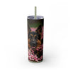 Skinny Tumbler with Straw – 20 oz Stainless Steel Cup