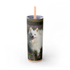 Skinny Tumbler with Straw – 20 oz Stainless Steel Cup