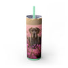 Skinny Tumbler with Straw – 20 oz Stainless Steel Cup