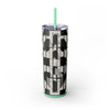 Skinny Tumbler with Straw – 20 oz Stainless Steel Cup