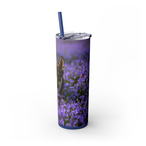 Skinny Tumbler with Straw – 20 oz Stainless Steel Cup